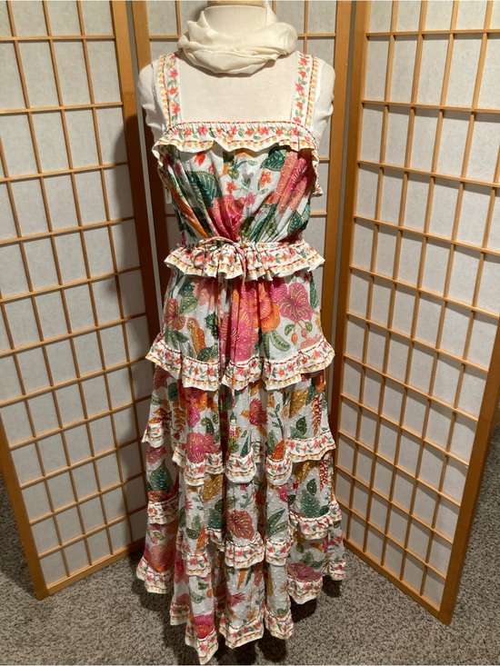 FARM Rio Dresses & Skirts - Anthropologie Farm Rio Tiered Floral Maxi Dress Size XL